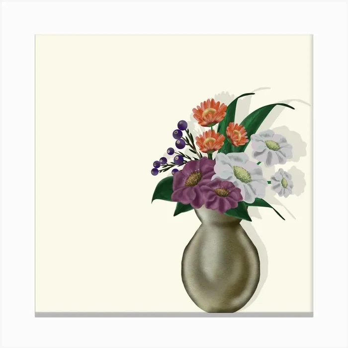 Flowers In A Vase 2 Canvas Print by Super_Art