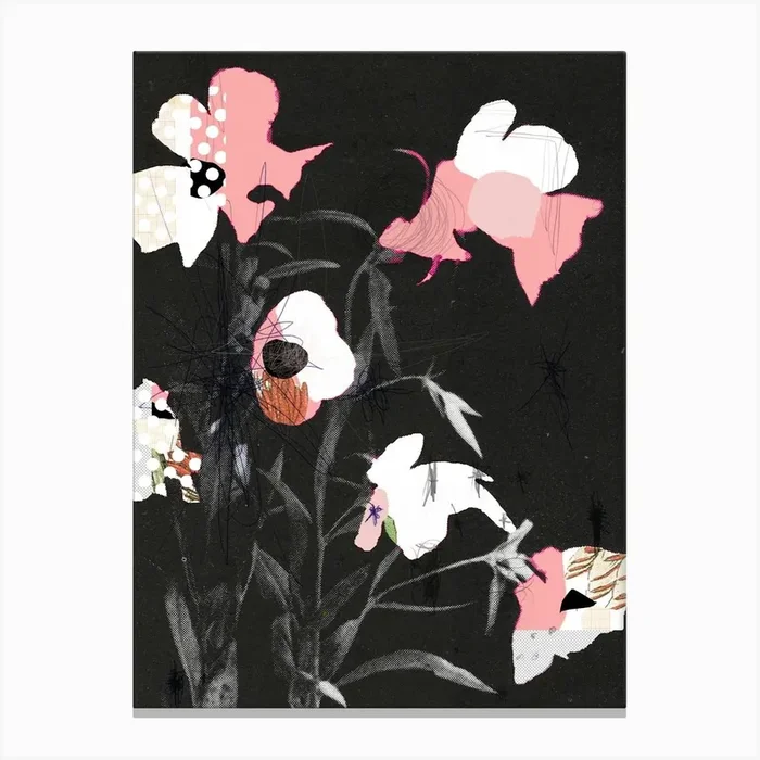 Flowers Still Life · Happy Abstarction 14 Canvas Print by Marko Koeppe