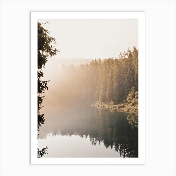 Forest Lake Art Print by Boho Styler Studio