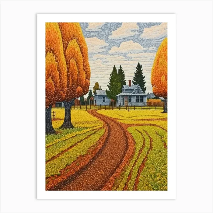Fort Vancouver National Historic Site Fauvism Illustration 1 Art Print by PixelPerfect