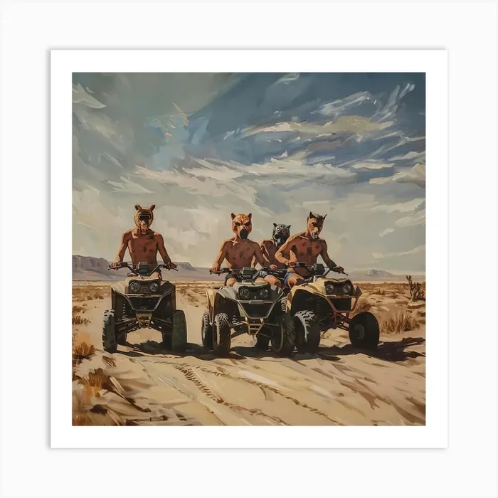 Four Wheelers Of The Apocalypse 1 Fy S Art PrintH by high-noon-moon