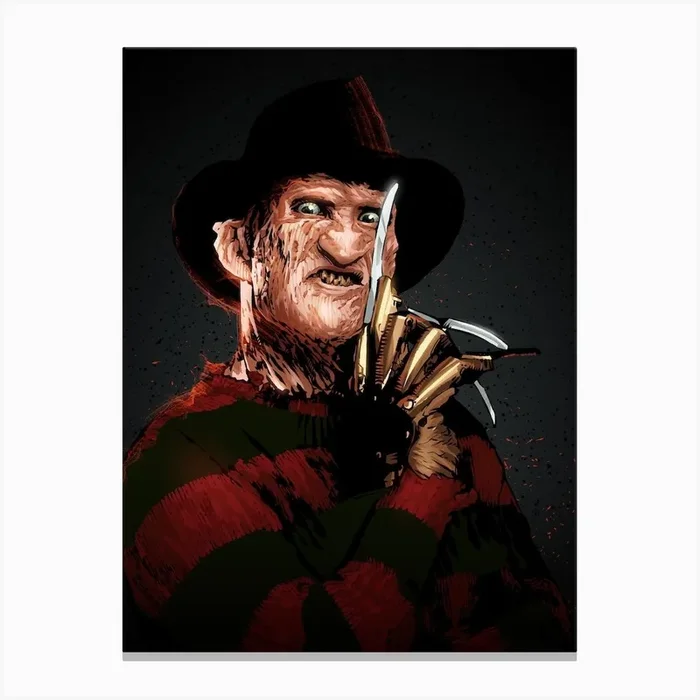 Freddy Krueger Horror Canvas Print by Nikita Abakumov