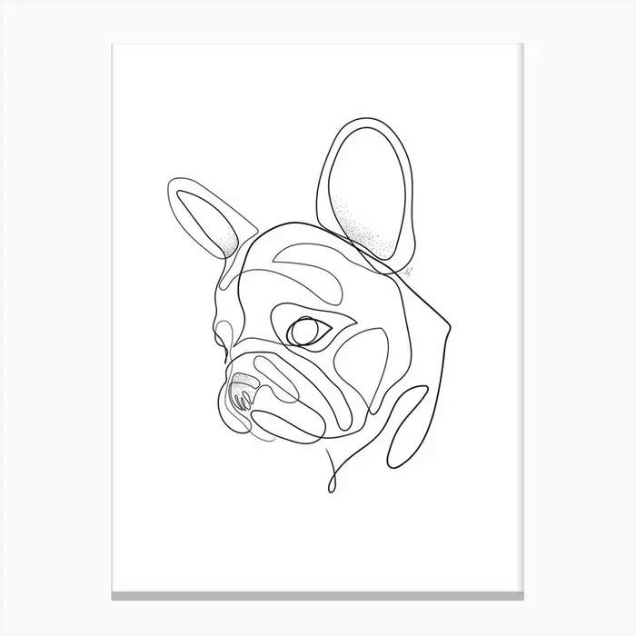 FrenchBulldog Canvas Print by Lines&Dots