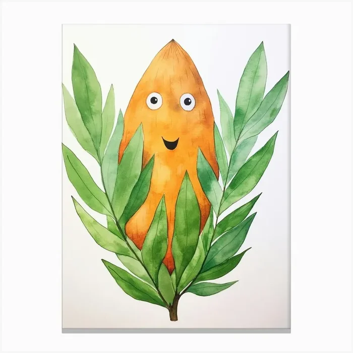 Friendly Kids Sweet Potato Canvas Print by Scribble Studio