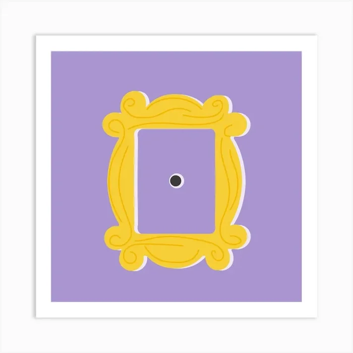 Friends Picture Frame Door Square Art Print by Mambo