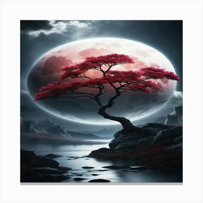 Full Moon Canvas Print by M.Elhalfawy