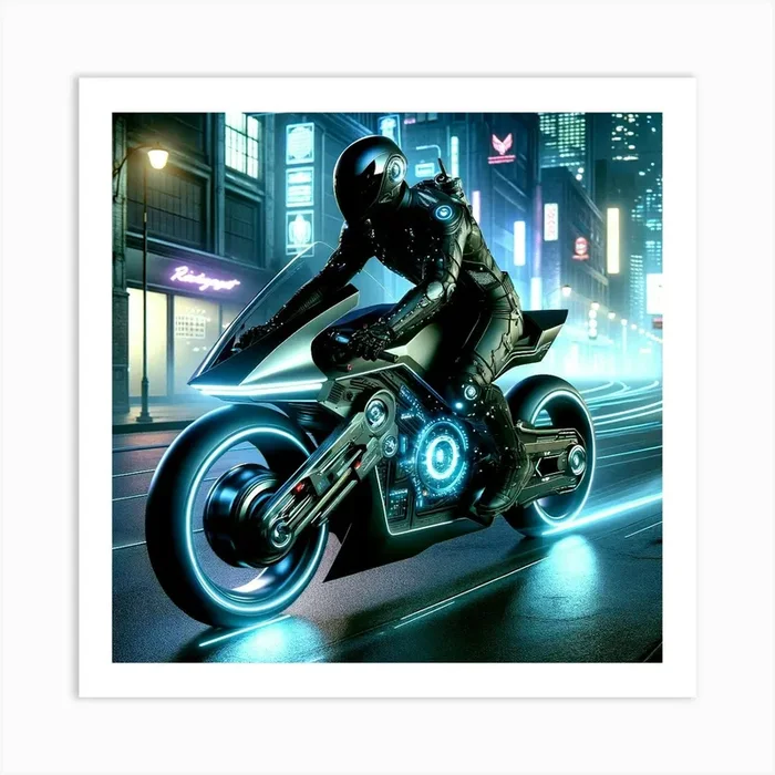 Future Motorcycle 1 Art Print by SableBlu