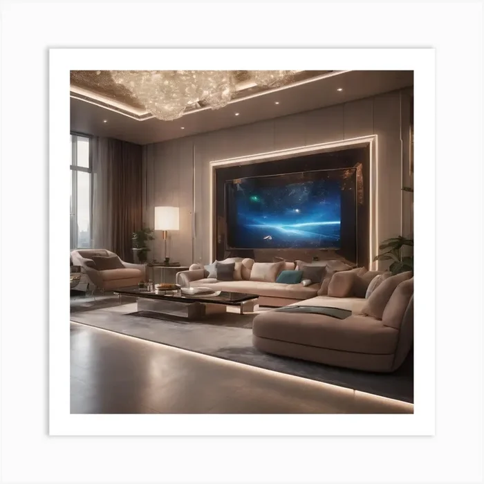 Futuristic interior design Art PrintD by dstrill