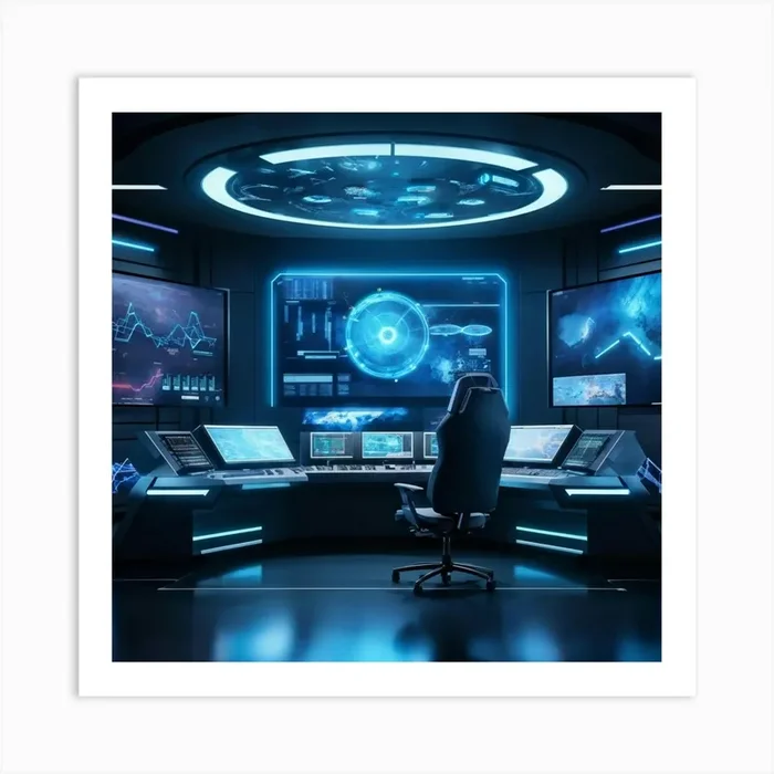 Futuristic Office Art Print by Pat4U