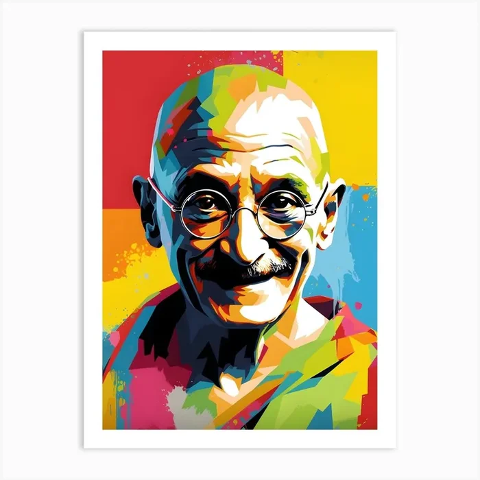 Gandhi Art PrintS by SuperNova