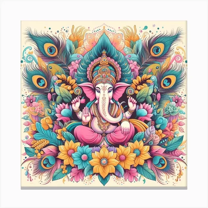 Ganesha 34 Canvas Print by SiamSilp