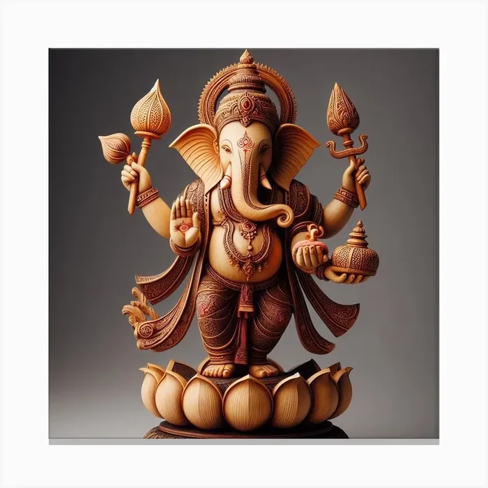 Ganesha 45 Canvas Print by SiamSilp