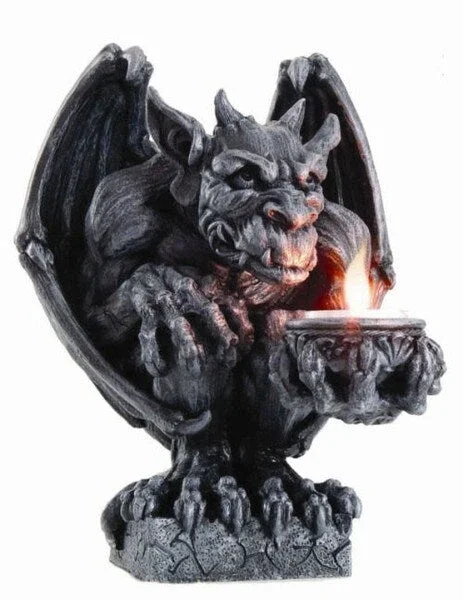 Gargoyle Candleholder Statue