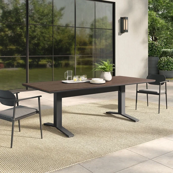 Gavelston 91 ” Outdoor Patio Aluminum Dining Table by Modway