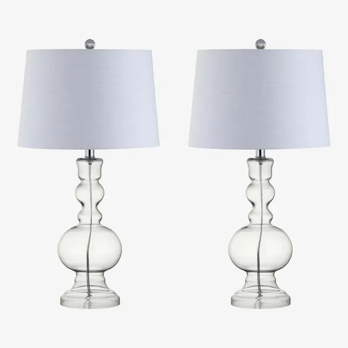 Genie LED Table Lamps – Clear – Glass – Set of 2 by JONATHAN Y