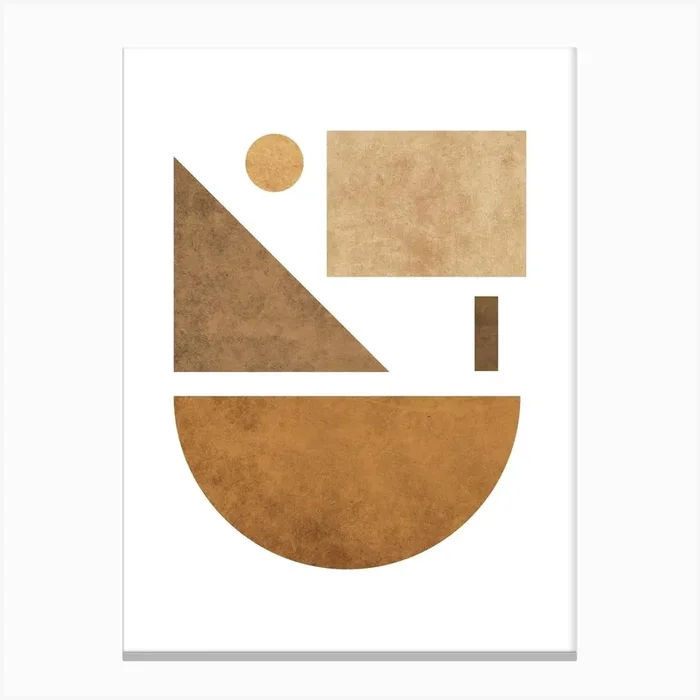 Geometric Harmony White 3 Canvas Print by Cosmic Soup