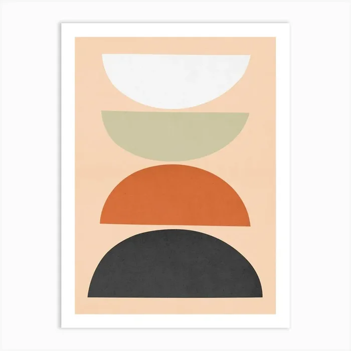 Geometry with circles 4 Art Print by Vitor Costa