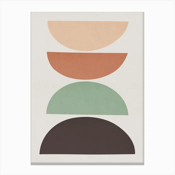 Geometry with expressive circles 3 Canvas Print by Vitor Costa