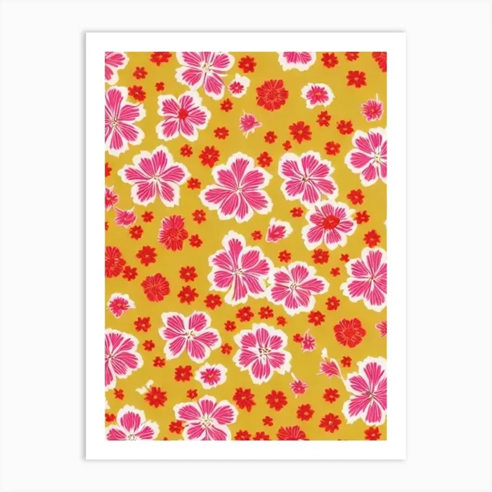 Geranium Floral Print Warm Tones1 Flower Art PrintPP by Petal Palette