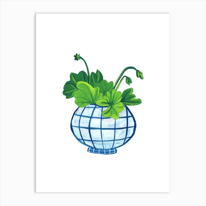 Geranium Plant Art Print by Jessica Olah