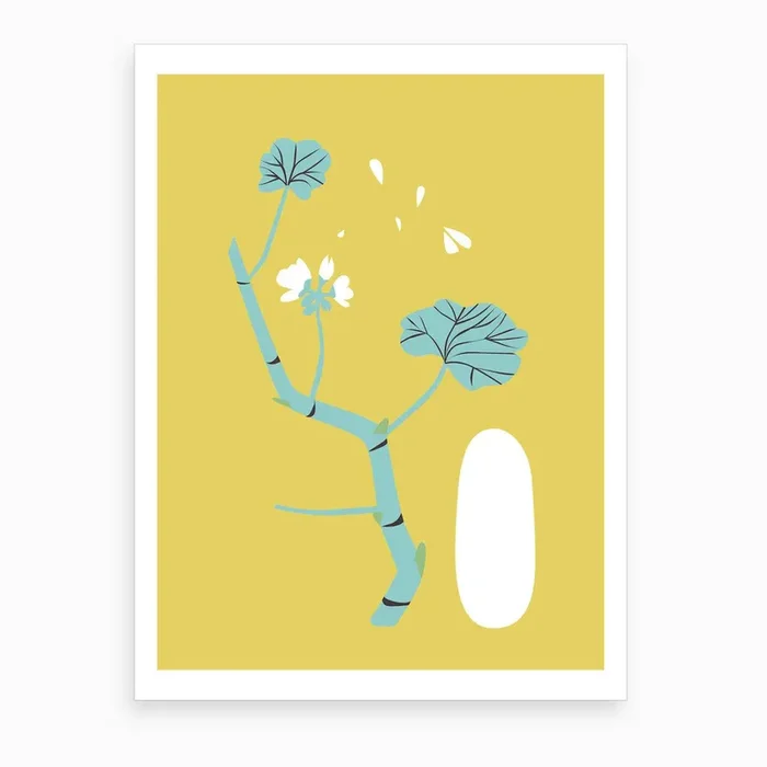 Geranium Yellow Art Print by Monika Aichele