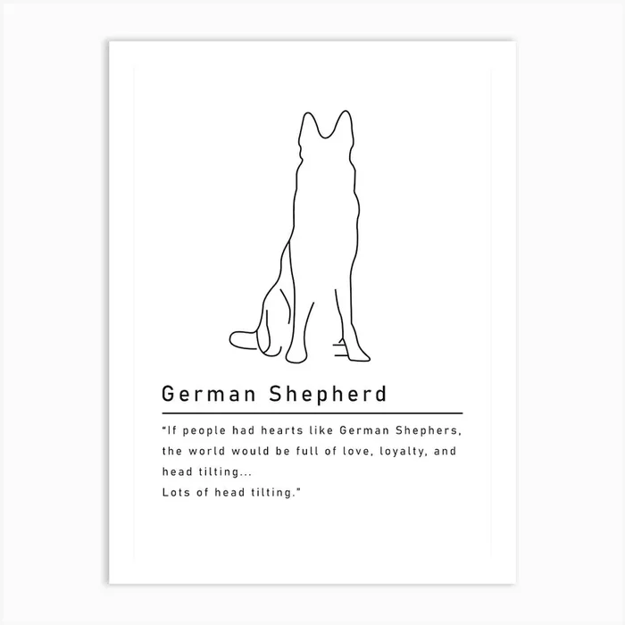 German Shephard 1 Art Print by Scandinavian Design