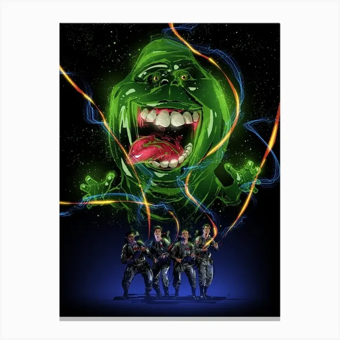 Ghostbusters Slimer Canvas Print by Nikita Abakumov
