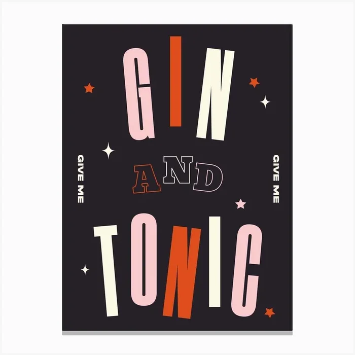 Gin And Tonic Canvas Print by Proper Good Prints