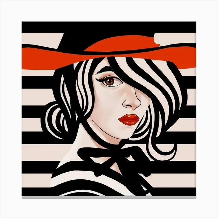 Girl In A Hat Canvas Print by nemesis
