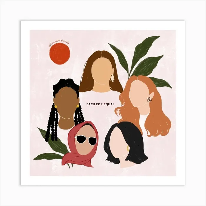 Girl Power Art Print by Zainab Mughal Arts