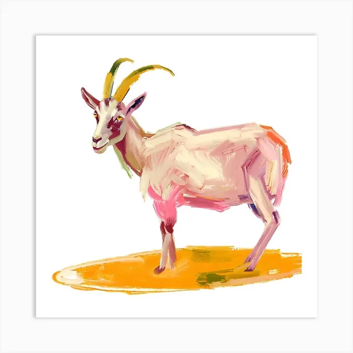 Goat 04 1 Art Print by Lisa Baum