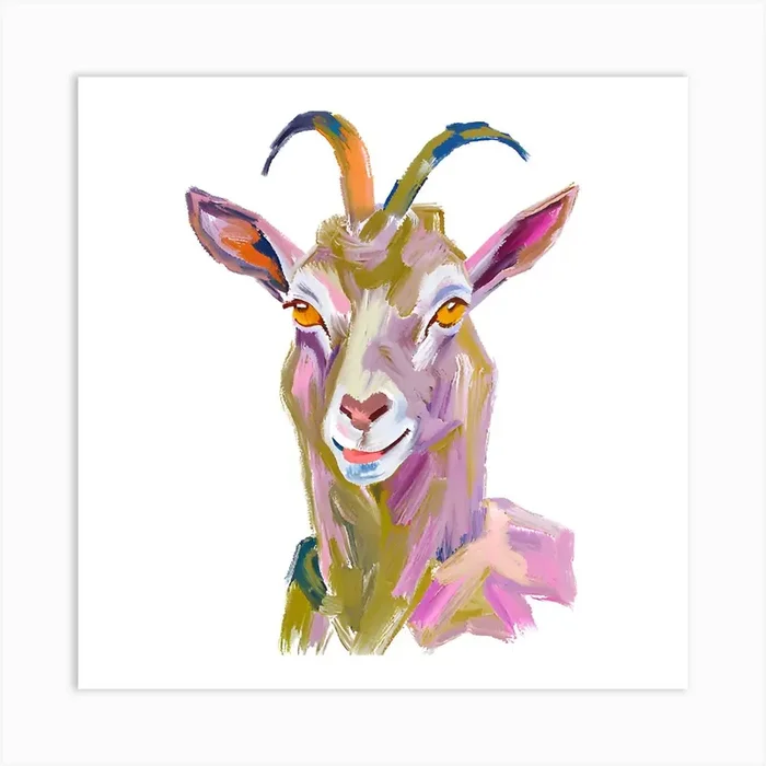 Goat 06 Art Print by Lisa Baum