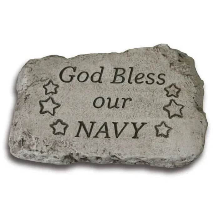 God Bless Our Navy Garden Stone