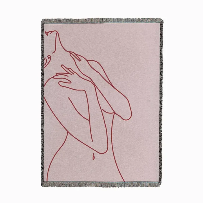 God Is A Woman Woven Throw by Joyeux Prints