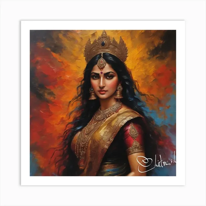 Goddess Lakshmi Art Print by Chitresh Mahesh