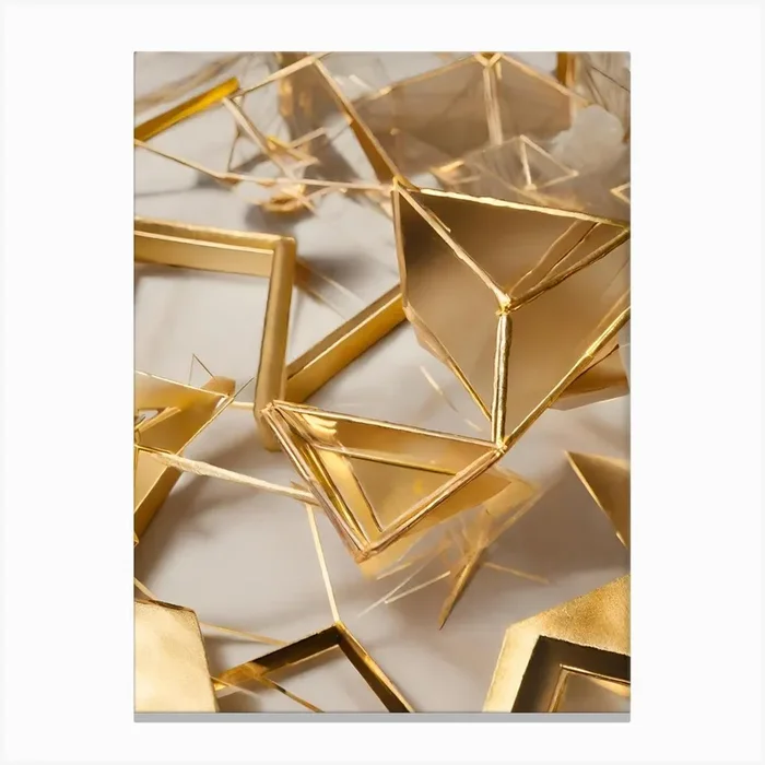 Gold And Diamonds Canvas PrintM by Myria