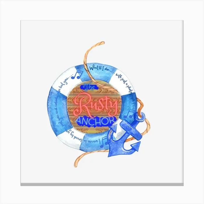 Golden Girls Rusty Anchor Canvas Print by Studio 22