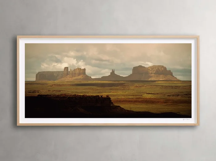 Golden Peaks I Framed Print