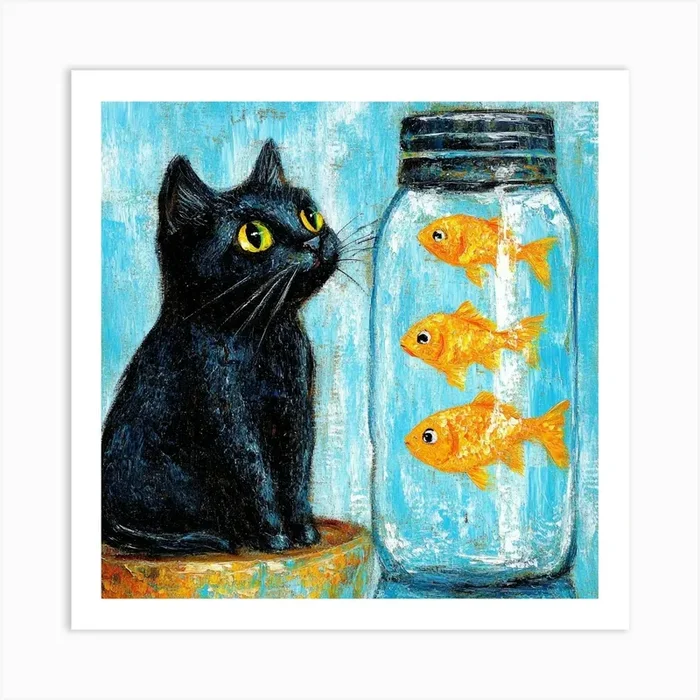 Goldfish In A Jar Art Art PrintS by Saiful