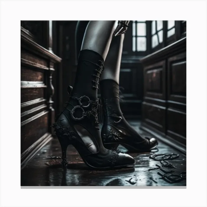 Gothic High Heels Canvas PrintD by Djordje