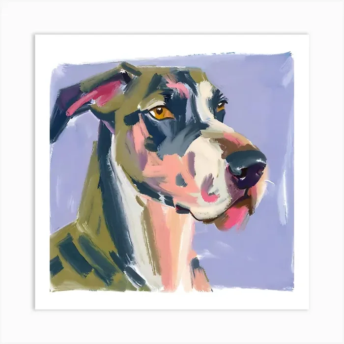 Great Dane 01 Art Print by Lisa Baum