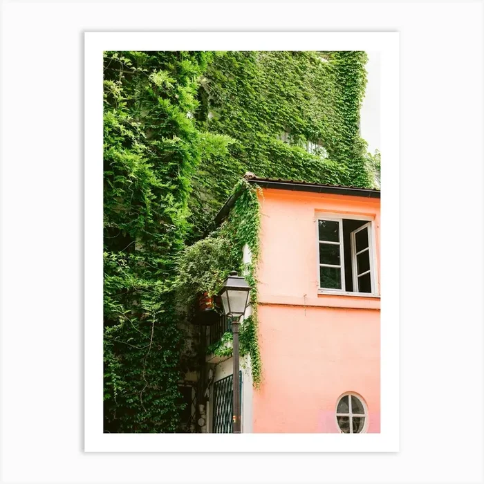Green And Pink Montmartre Paris 2 Art Print by Raisa Zwart Photography
