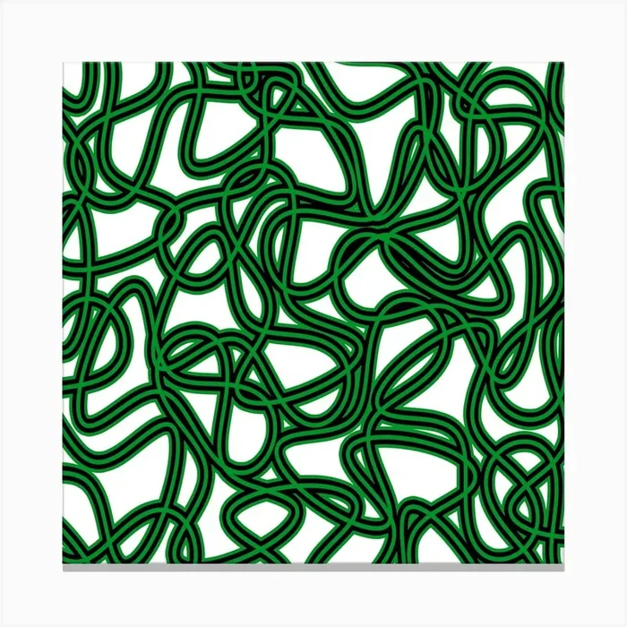 Green Cords Canvas PrintKA by K.S ART