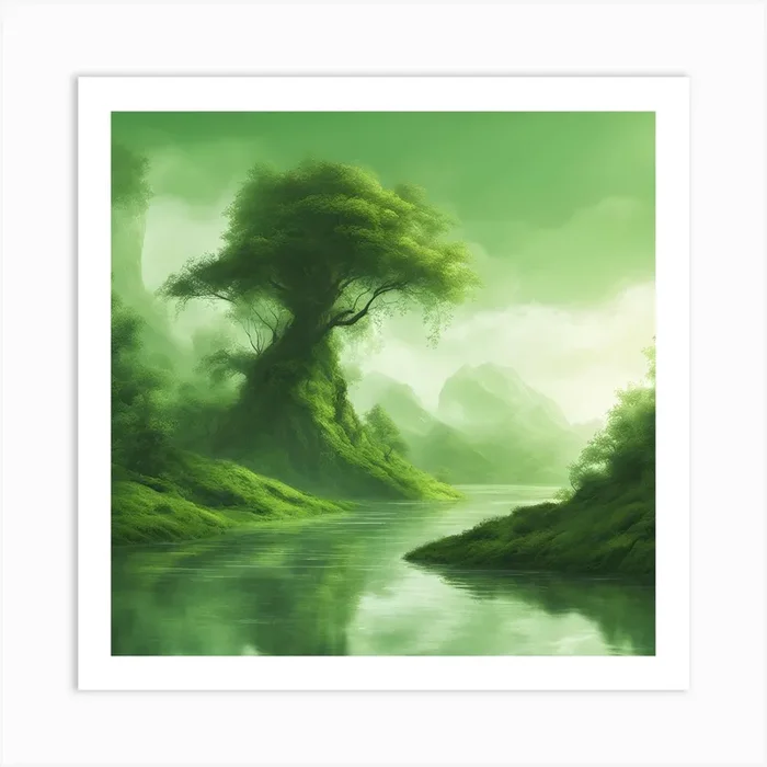 Green Forest Art PrintA by amarir