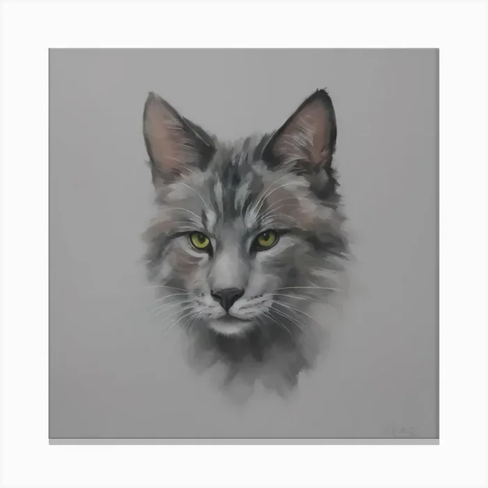 Grey Tabby Cat Canvas Print by Deebo