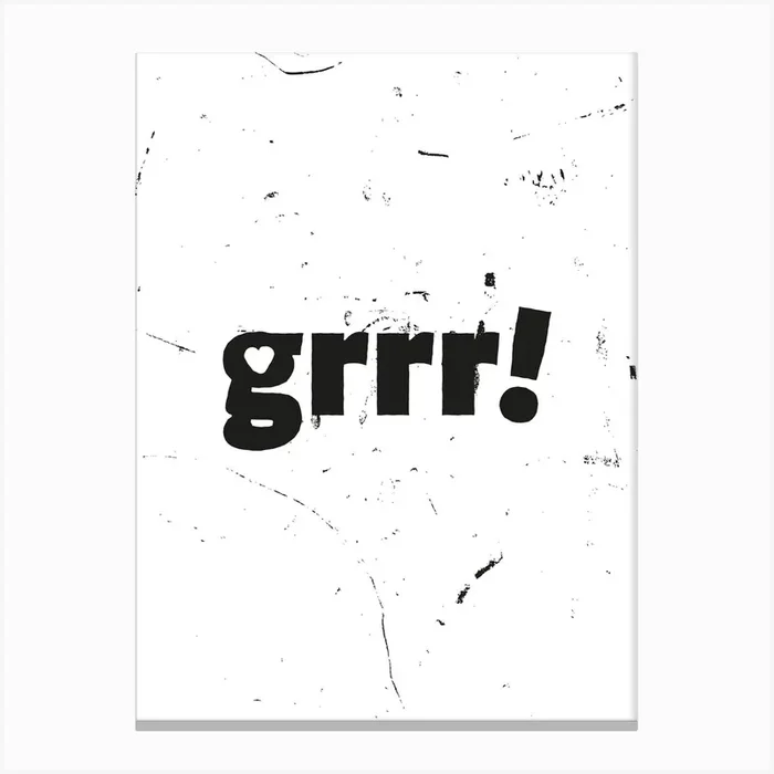 Grrr Canvas Print by Baldy and the Fidget