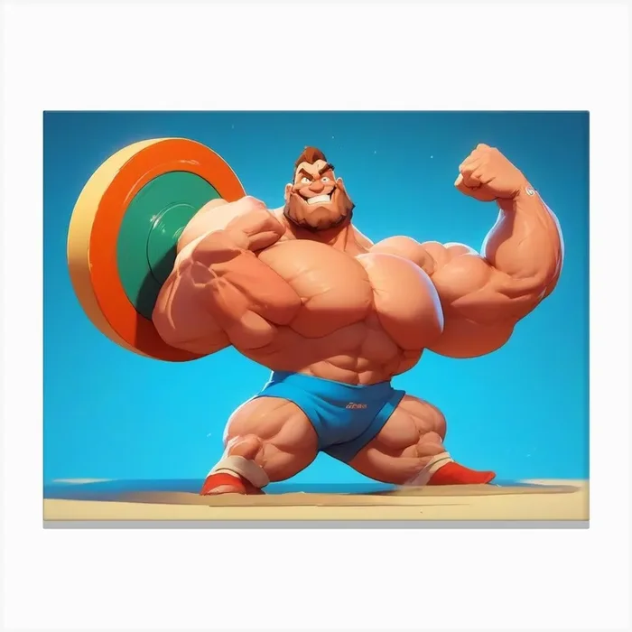 Gym guy Canvas PrintR by Roshin