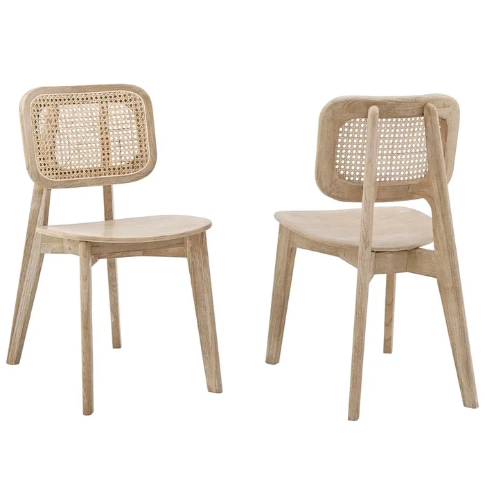Habitat Gray Wood Dining Side Chair Set of 2