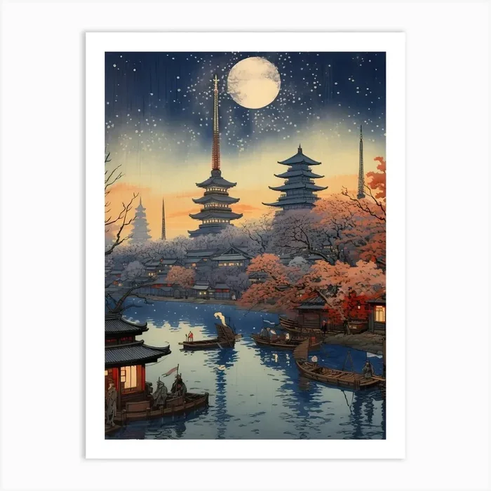 Hachijo Jima In Tokyo, Ukiyo E Drawing 1 Art Print by Ukiyo-e Wonders
