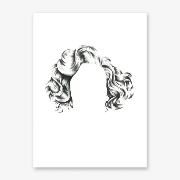 Hair Silhouette 2 Art Print by Lucy Garland